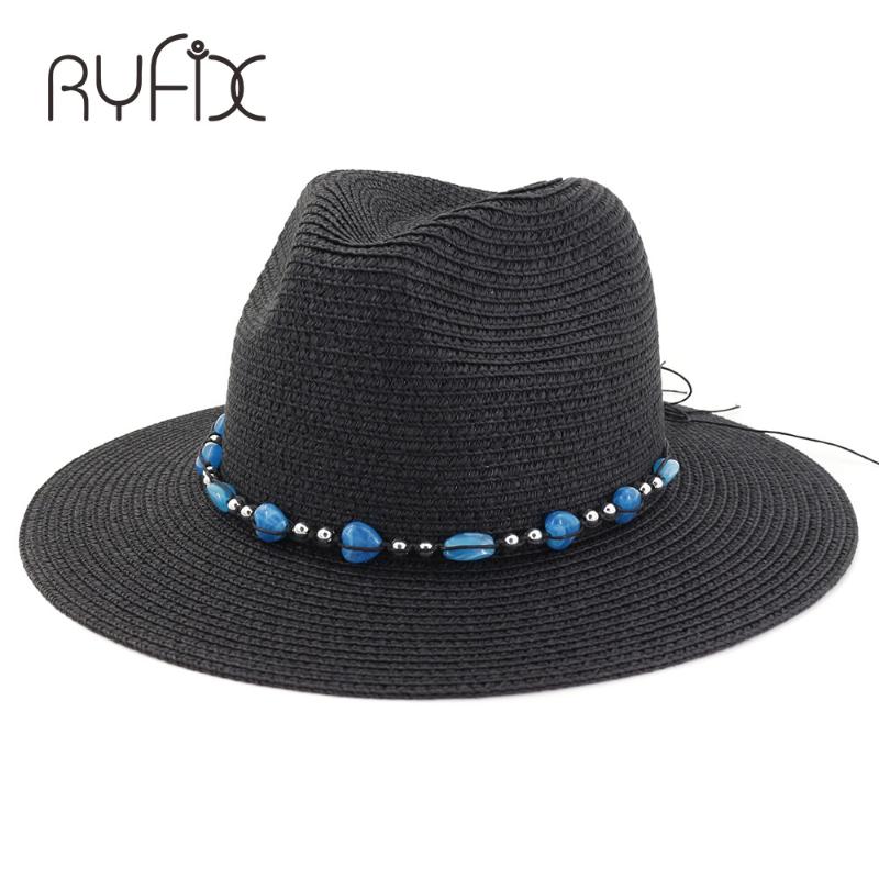 

Personalized fashion sun hat beads men's travel visor jazz hat HA103, White