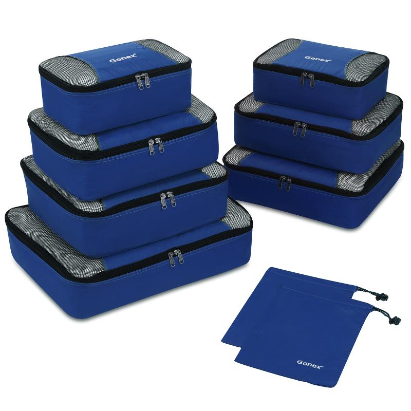 

Gonex 9 PCS Packing Cube Rip-Stop Nylon Travel Organizer Packing Storage Bag Set Travel Storage Bag Luggage Organizer