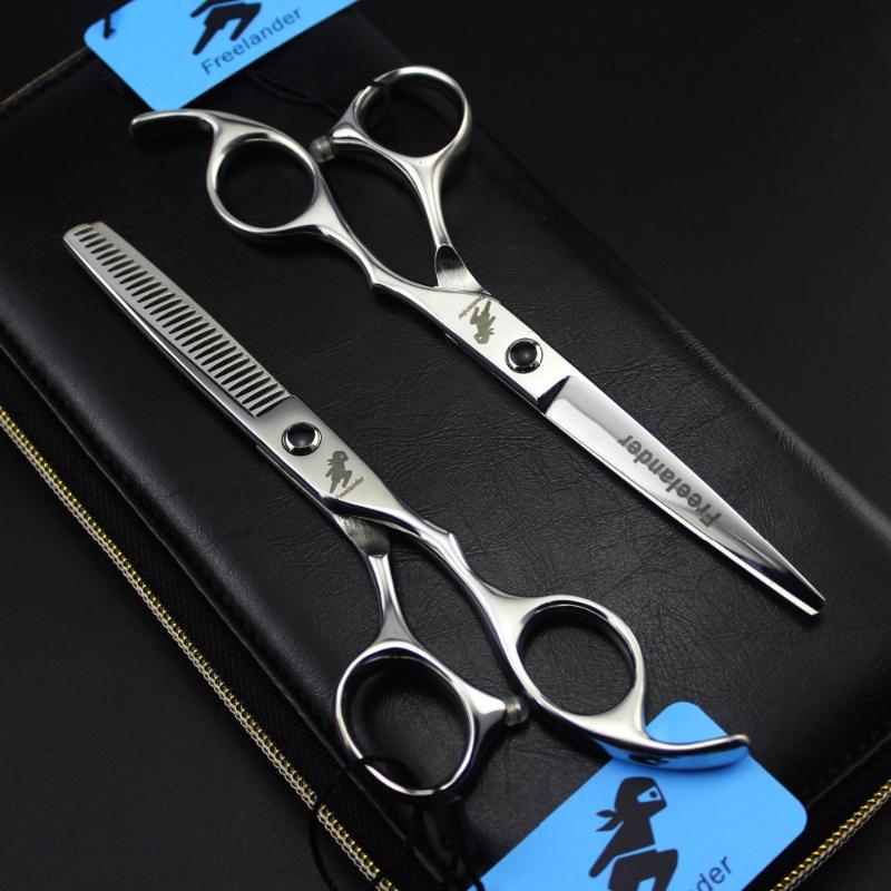 

6.0 inch Freelander Hairdressing Scissors Flat Shear Liu Hai Shear Tooth Scissors Hair Salon Special