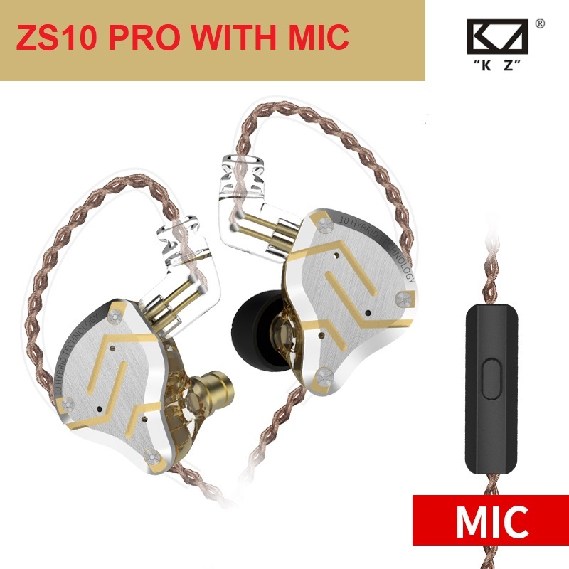 

KZ ZS10 Pro 4BA+1DD HIFI Metal Headset Hybrid In Ear Earphone Sport Noise Cancelling Headset KZ ZS10PRO ZST ZSX