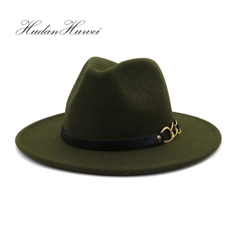 

New Women Wool Felt Elegant Fedora Hat Ladies British Solid Wedding Autumn Winter Jazz Cap, Black