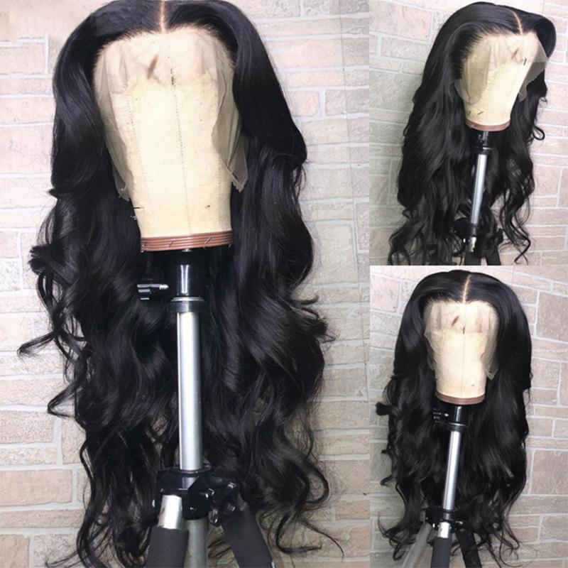 

CCollege Body wave 1x4 &13x6 T Part HD Transparent Lace Front Wigs Glueless Remy Human Hair Wigs For Women 150% Density, 1x4 m-brown lace wig