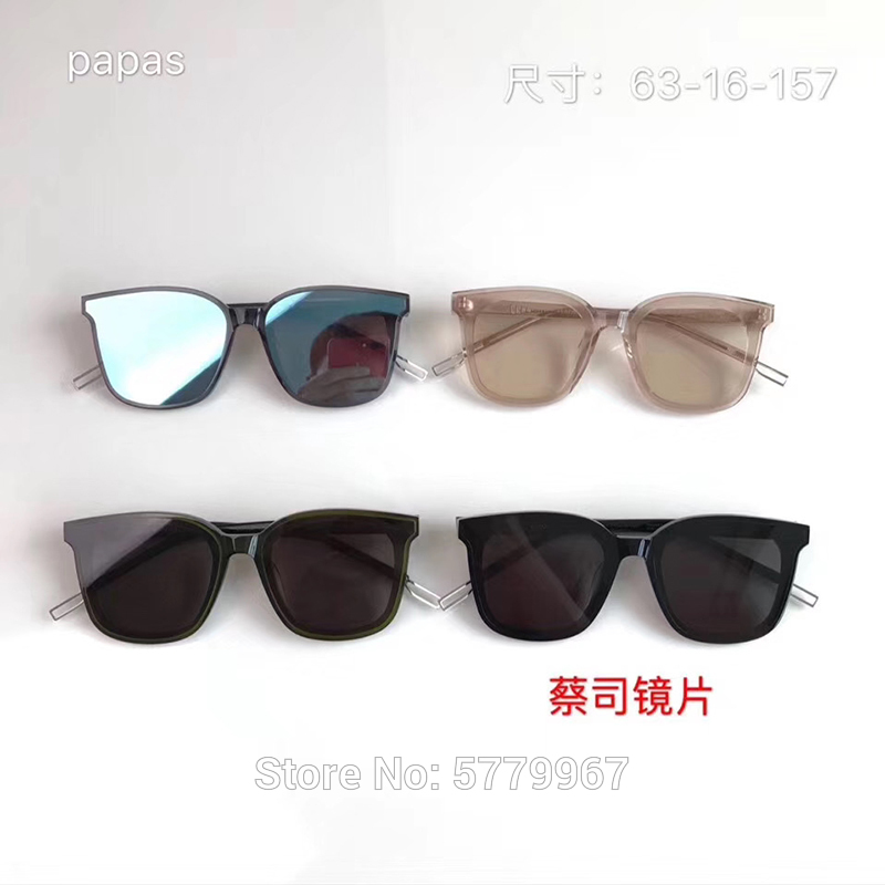 

High quality New Korea Brand Men Fashion Women Star Version GM Flatba Sunglasses Male Vintage Gentle Sun glasses Eyewear papas