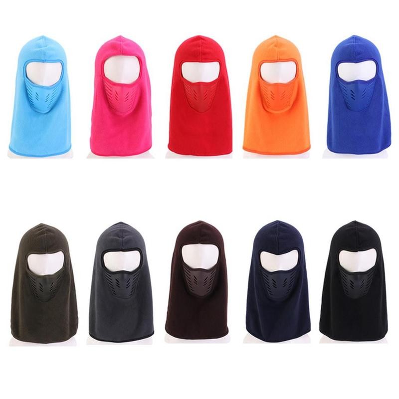 

Unisex Winter Polar Fleece Silicone Cycling Hat Full Face Protection Cover Keep Warm Hat Anti-dust Windproof Ski Mask