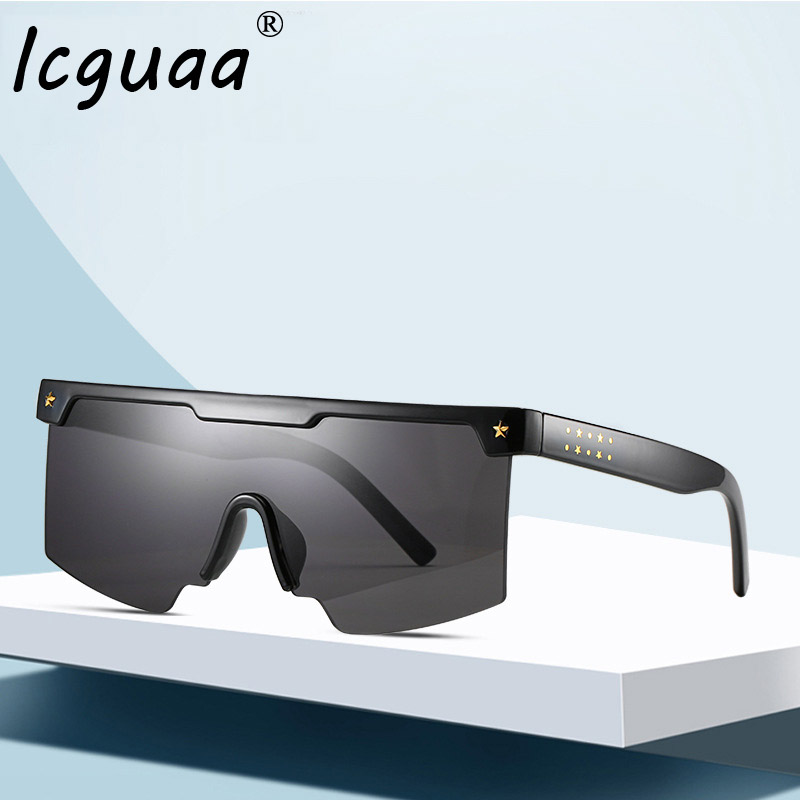 

Sunglasses Shield Visor Women Men 2021 One Piece Oversized Windproof Mask Glasses Peice Big Frame Goggles Sun