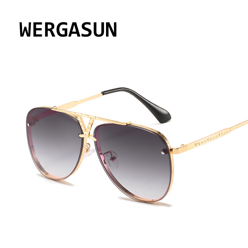 

WERGASUN Fashion Women Sunglasses Brand Designer Women Vintage Sun Glasses Men Lady Sunglass Shades Eyewear UV400