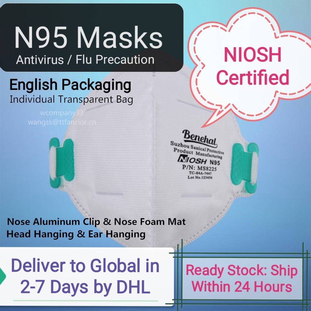 

N95 NIOSH Approved Mask US Whitelist Designer Face Mask Headband 6-Layer Benehal Maskin KN95 Anti-Fog Haze and Influenza dustroof Reusable