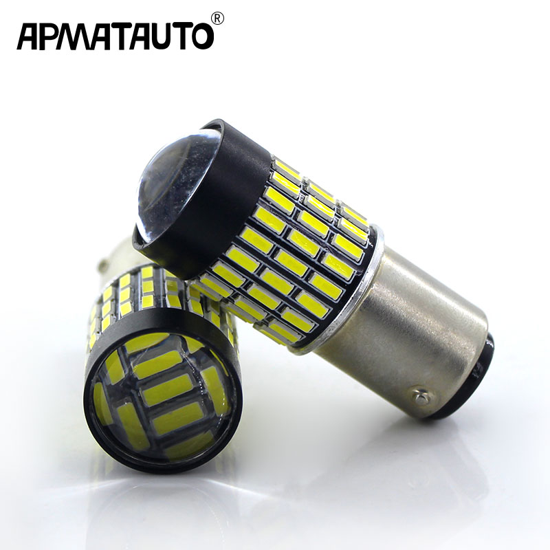 

2pcs 1157 BAY15D P21/5W BA15D LED Bulbs 12V White Red Car Lights Stop Brake Reverse Tail Backup Lamp Auto Bulb 1500LM, As pic