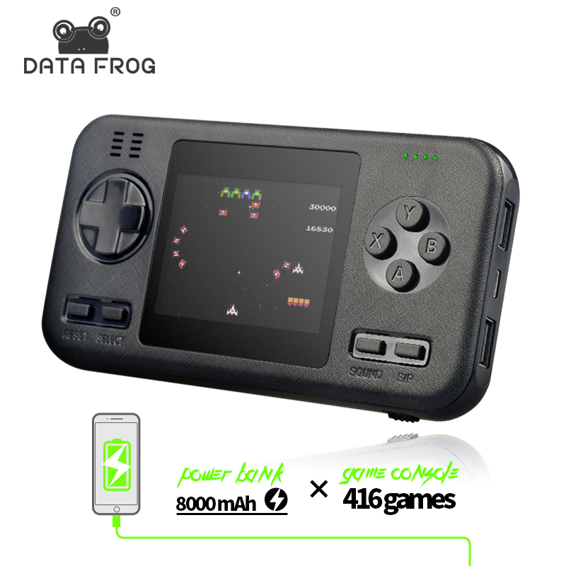 

DATA FROG Handheld Portable Retro Game Console with 8000mAh Power Bank Buil-in 416 Mini Handheld Player Console