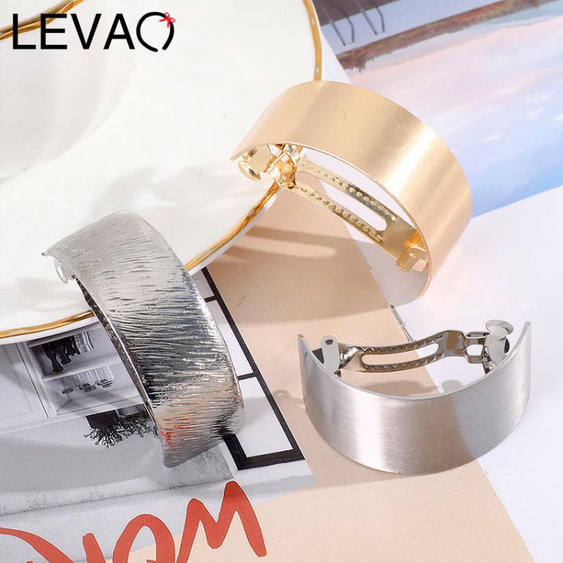 

Levao Curve Alloy Hair Rose Gold Metal Hair Clips Chic Accessories Girls Vintage Hollow Claw Hairpins Headwear
