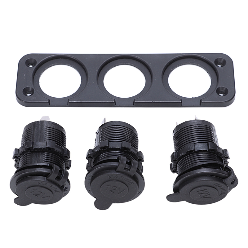 

12V 3 Way Waterproof Car Cigarette Lighter Plug Socket Splitter Adapter Charger