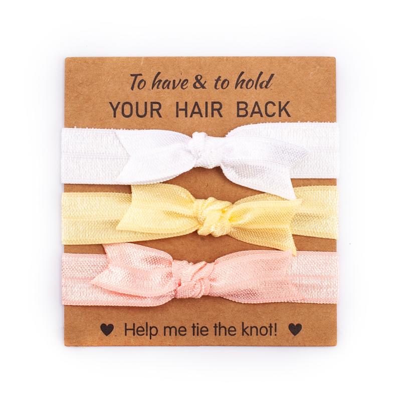 

FOE Printed Hair Ties Party Favors Soild Color Bachelorette Tie
