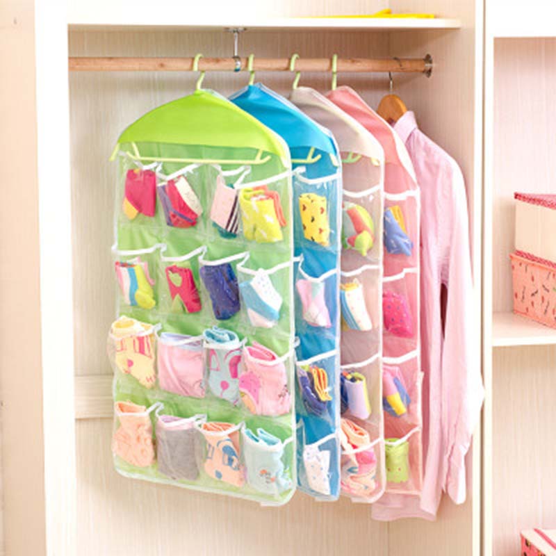 

Storage Bags Super Convenience 16 Grid Space Saver Organizer Closet Underwear Sock Bag