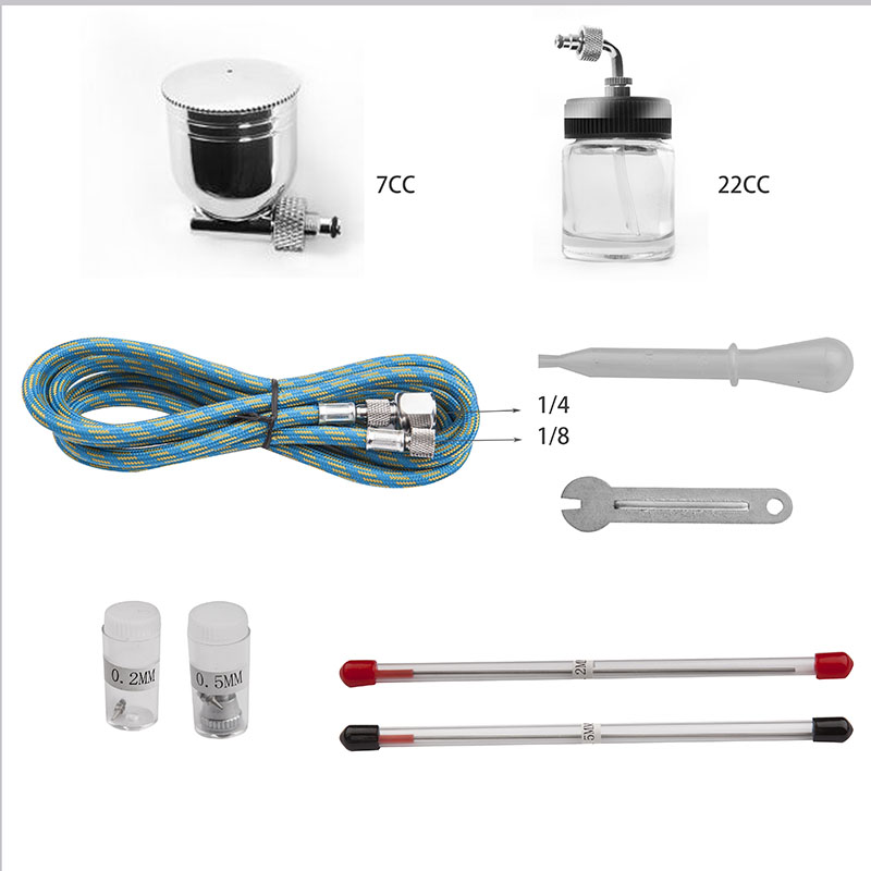 

Onnfang 22cc&7cc Airbrush Pneumatic Spray Gun Kit With Glass PotCraft Paint Art Power Tools For Air Compressor