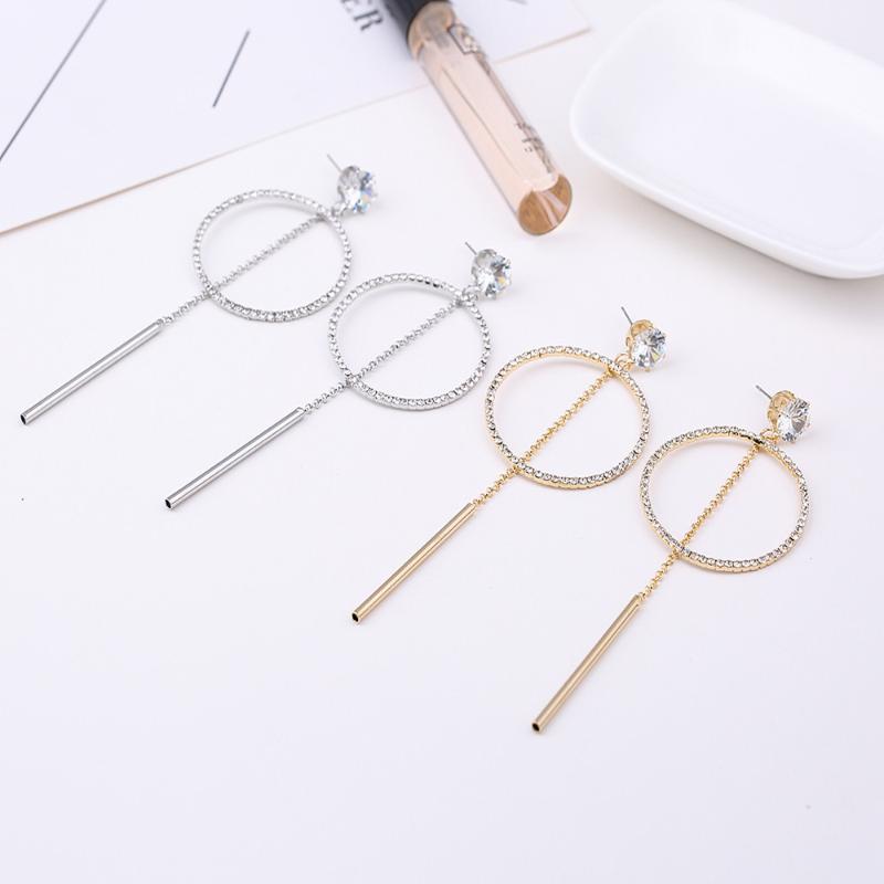 

Hoop & Huggie NPKDS Fashion Statement Earrings Big Geometric For Women Hanging Dangle Drop Earring Modern Jewelry Gift