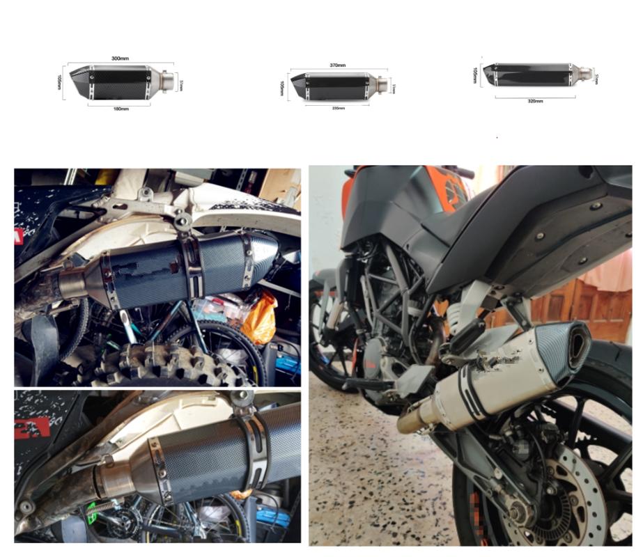

Universal Motorcycle modified Accessories muffler exhaust pipe rear end tail throat Motocross modeling 38MM-51MM for