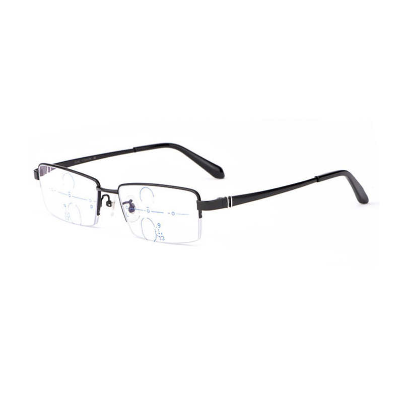 

Reven Jate J81688 Semi rim Eyewear Free-Form Progressive Anti-blue Ray Reading Presbyopia Hyperopia Multifocal