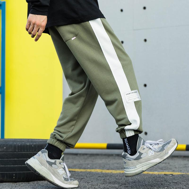 

Casual Elastic Waist Men Sweatpants Autumn Sports Fitness Fashion 2020 Jogger Male Pants, Black