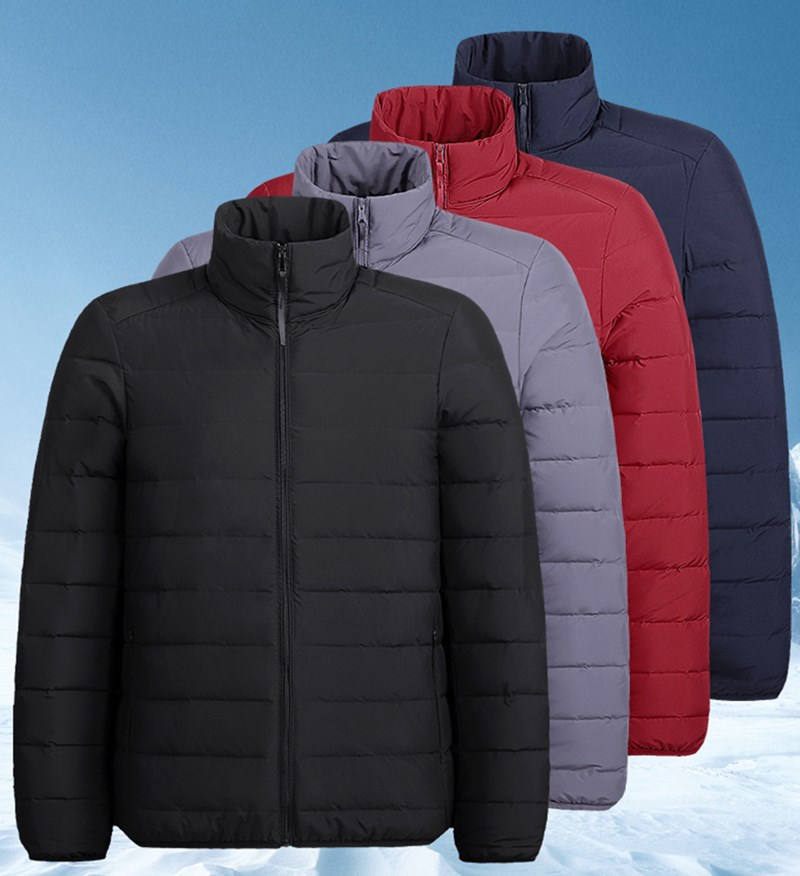 

Hot-selling men down jacket 2020 autumn winter European American fashion youth leisure sports stand-up collar warm simple lightweight coat, 14