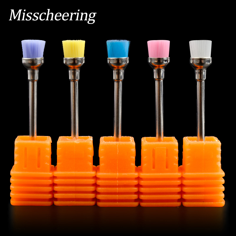

1Pcs Nail Art Drill Brush Electric 3/32'' Machine Files Nail Drill Bit Rotary Cleaning Tools Manicure Drills Accessories 5 Color