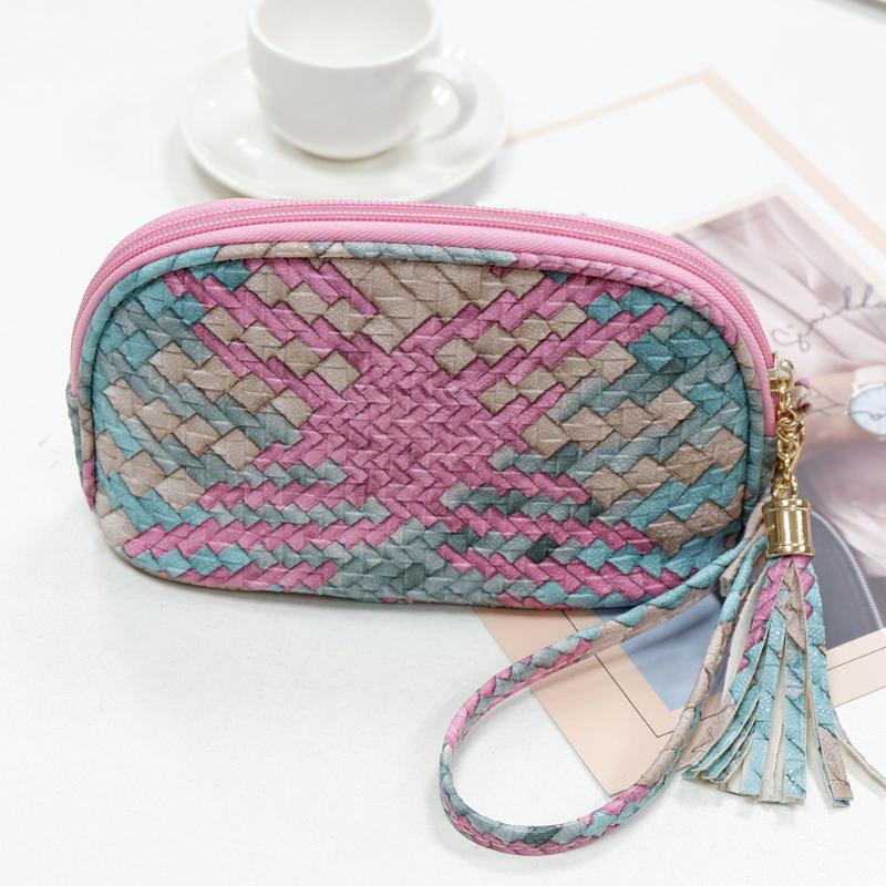 

Waterproof Travel Carrying Case Essential Oil Portable Protective PU Braided Practical With Handle Daily Storage Bag Organizer