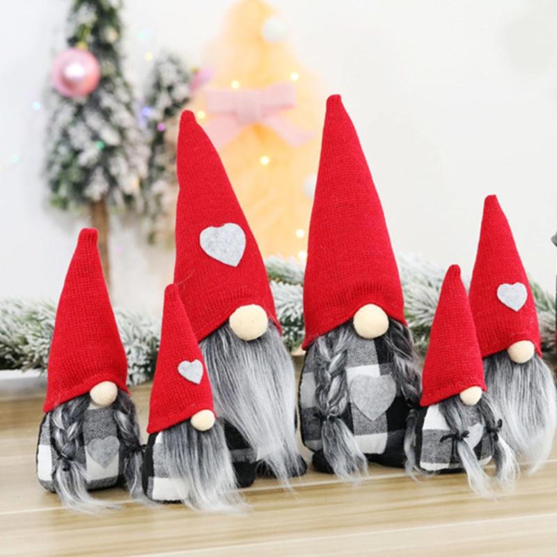 

Dwarf Gnome Christmas Decorations For Home Santa Claus Doll Christmas Tree Ornament Decor Table Elf Craft Gift Xmas New Year