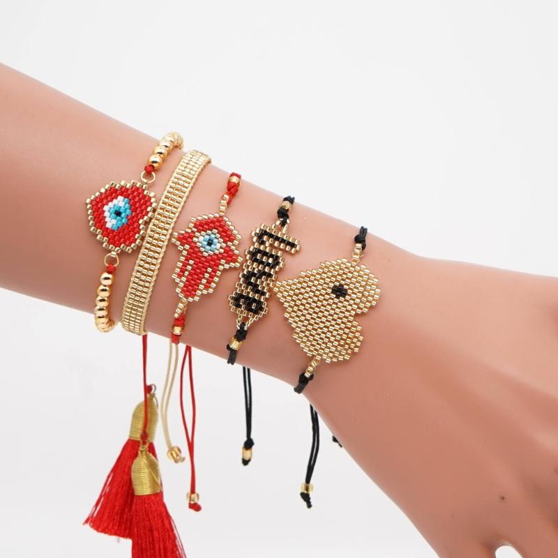 

Rttooas MIYUKI Beads Charm Bracelets Pulseras Mujer Mode 2020 Fashion Female Bracelet Set Heart Jewelry Friendship Girls