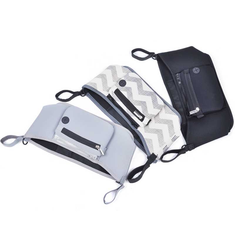 

Strip Hanging Diaper Bag Baby Stroller Bags Thermal Mummy Storage Bag for Baby Stuff Collection Stroller Accessories Care, Black