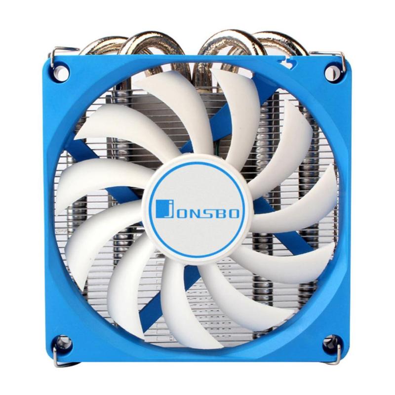 

Jonsbo -400 CPU Cooler 4 Heat Pipes Radiator CPU Cooling Fan for HTPC Case All-In-One Computer Ultra-Thin Cooler