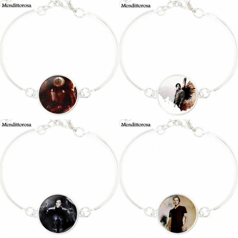 

EJ Glaze Glass Crystal Bracelet Bangle Round Bracelet Bangles Charm Jewelry For Women Kids Gift Supernatural Sam