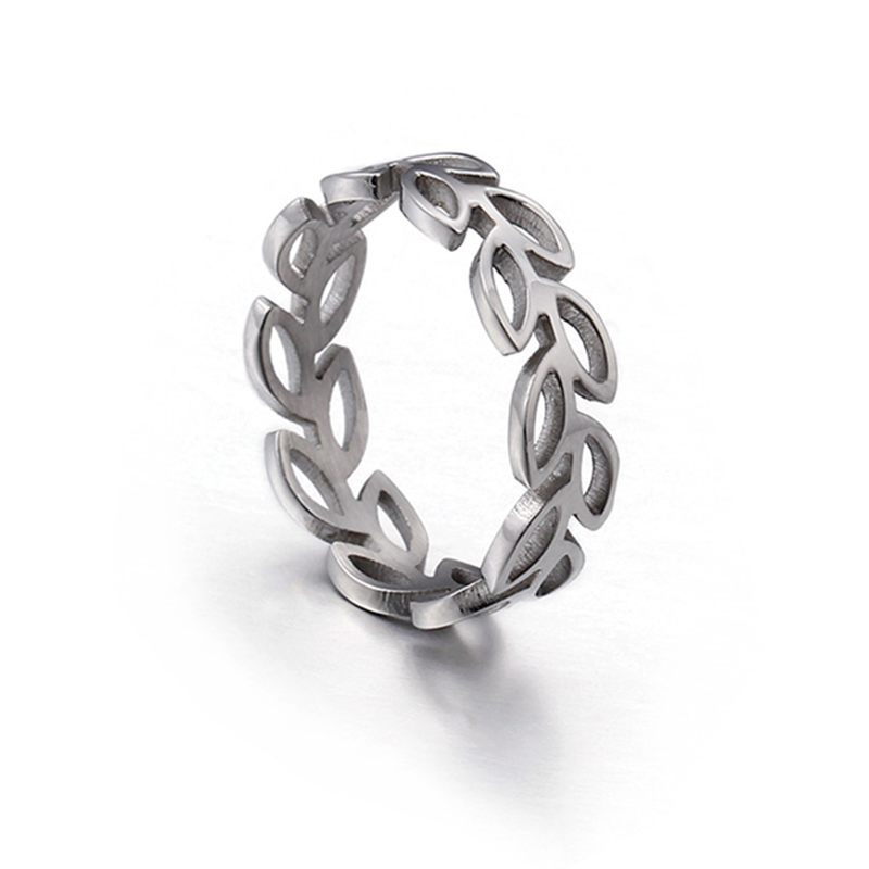 

Fashion Stainless Steel Jewelry Ring For Women & Gold Branch Leaves Wedding Bands Anillos Mujer Women Party Gifts