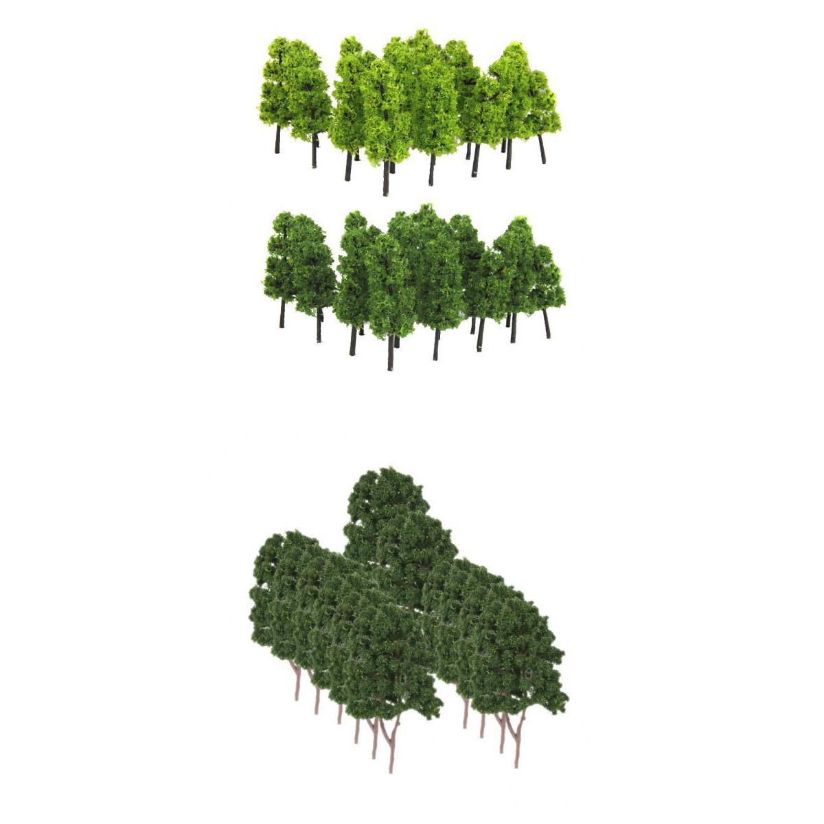 

1/200 Train Model Trees & 1/150 Plastic Train Layout Scenery Model Trees