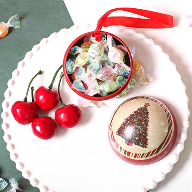 

Accessories Party Fairy Ball Non Toxic Candy Box Gift Christmas Storage With Ribbon Printing Delicate Durable Tree Hanging