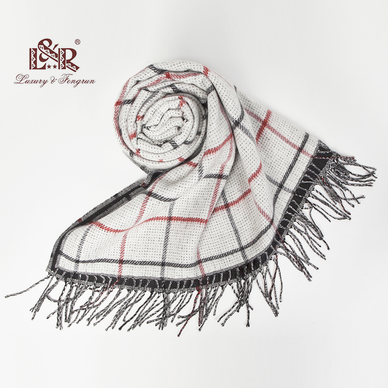 

2020 Fashion Plaid Cashmere Scarf Women Warm Soft Scarves Shawls Ladies Girls Brand Tassel Long Winter Poncho Foulard