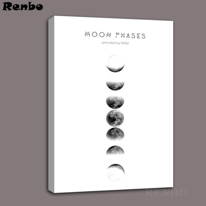 

Full Square Drill Diamond Painting Nordic Art Diamond Embroidery Black and White Moon Picture of Rhinestones Mosaic Decor Home