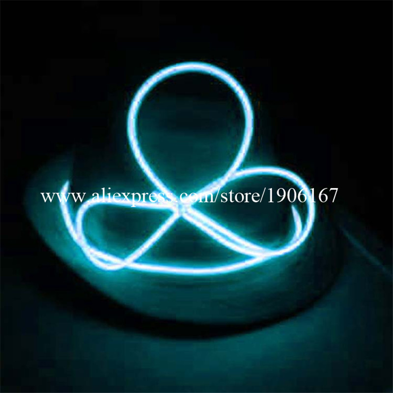 

3 Colors For Choose Fashion LED EL Wire Lighted Glow Club Party Sports Athletic Black Fabric Travel Hat Cap