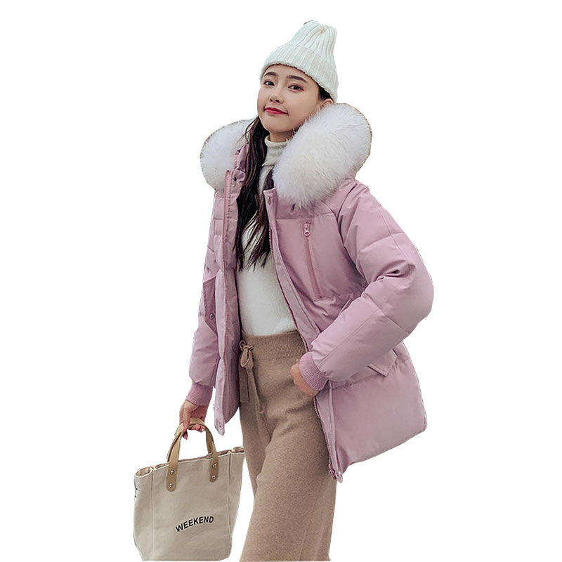 

Colorful Fur Coat Hood Winter Down Coat Jacket Thick Warm Cotton padded Wadded Parka Casaco Feminino Abrigos Mujer Invierno, Beige