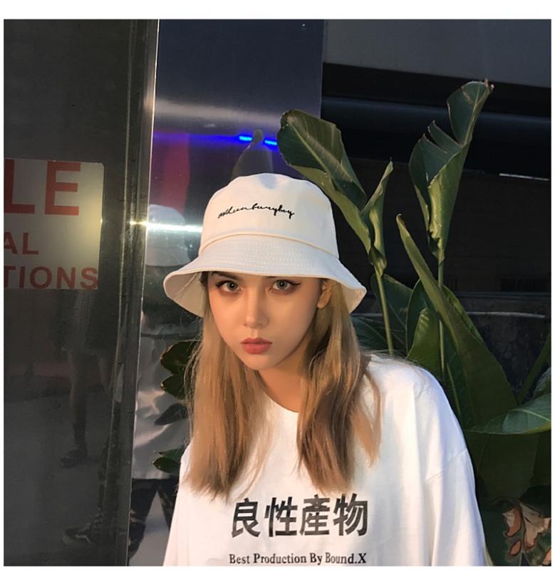 

2020 new Fashion Japanese Bucket Hat Hip Hop Outdoor Summer Japanese Travel Hat Vacation Sun Panama Fisherman Cap, White
