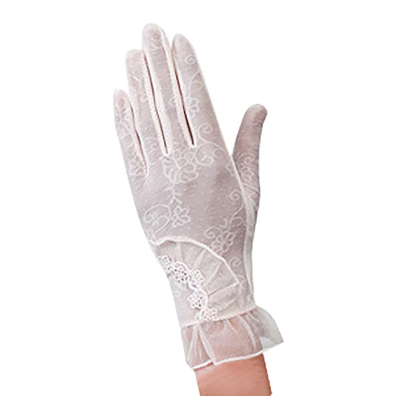 

2020 Party Sexy Dressy Gloves Lady Lace Mittens Outdoor Uv-Proof Cycling Screen Show Full Finger Girls Lace Fashion Gloves Z0331
