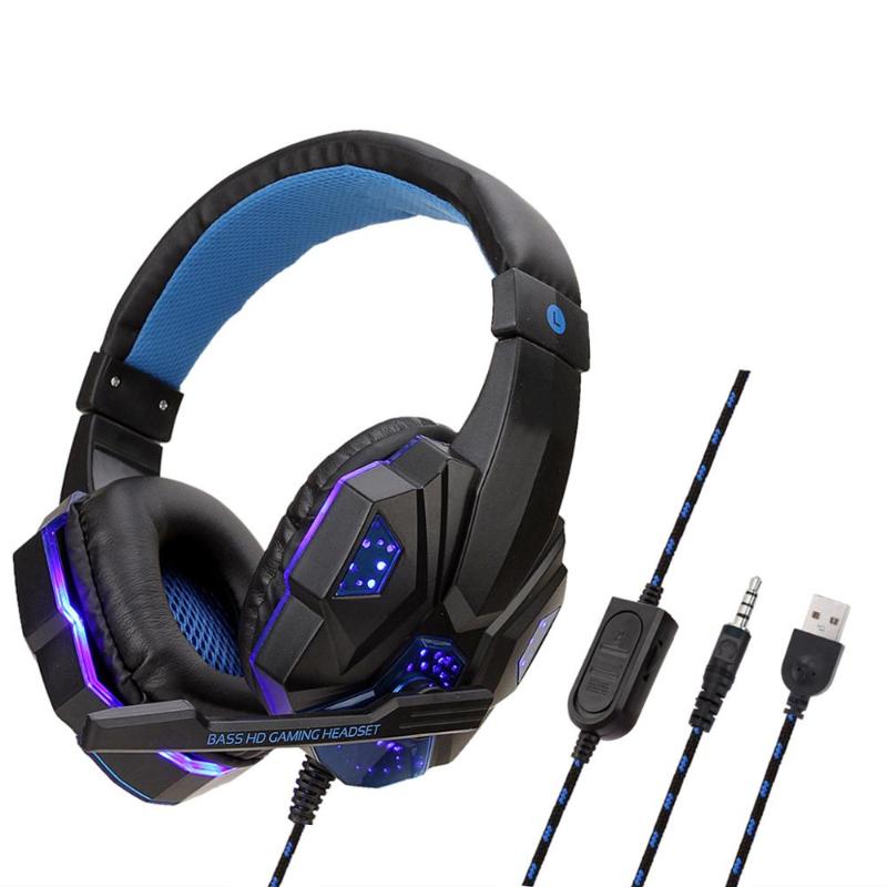 

3.5mm Gaming Headset Gamer 7.1 Stereo Earphone for PUBG Xbox Switch Extra Bass Wired Headphones for Computer with Microphone