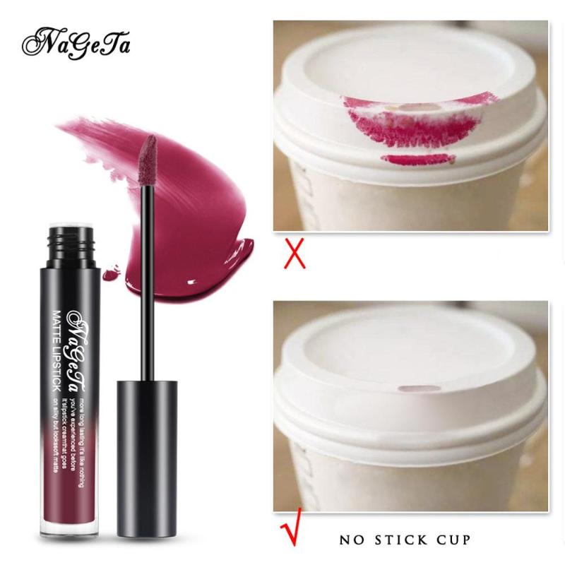 

No Stick Cup Matte Lipgloss Sexy Liquid Lipstick Matte Long Lasting Waterproof Cosmetic Beauty Keep 24 Hours Makeup lipgloss
