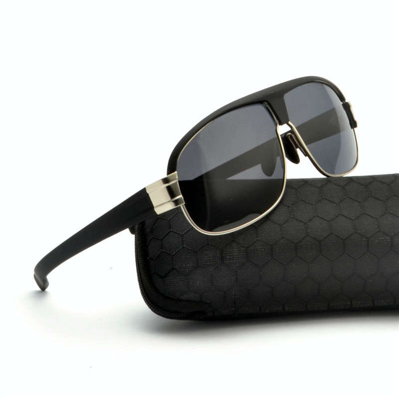 

NEW Polarized alloy Square Driving Shades Male Sun Glasses For Men Retro Luxury Designer Men black brown Polarized Sunglasses NX