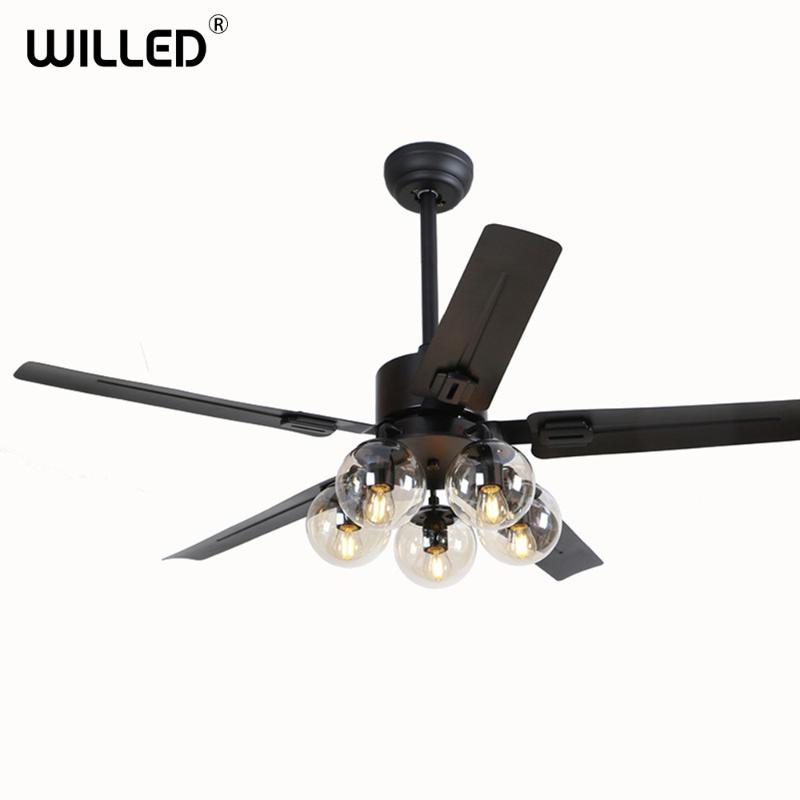 

Ceiling Fan+Light with Remote Control Ventilador Lamp 42 inch Retro Vintage De Techo 220V 110V Bedroom Restaurant Lighting E27