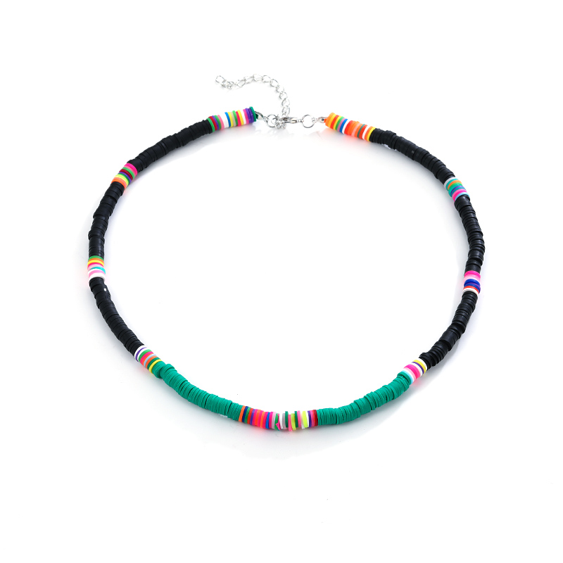

Bohemian Handmade Multicolor Choker Necklaces for Women Soft Adjustable Resin Pendant Beach Necklace Gypsy Ethnic Jewelry Gifts