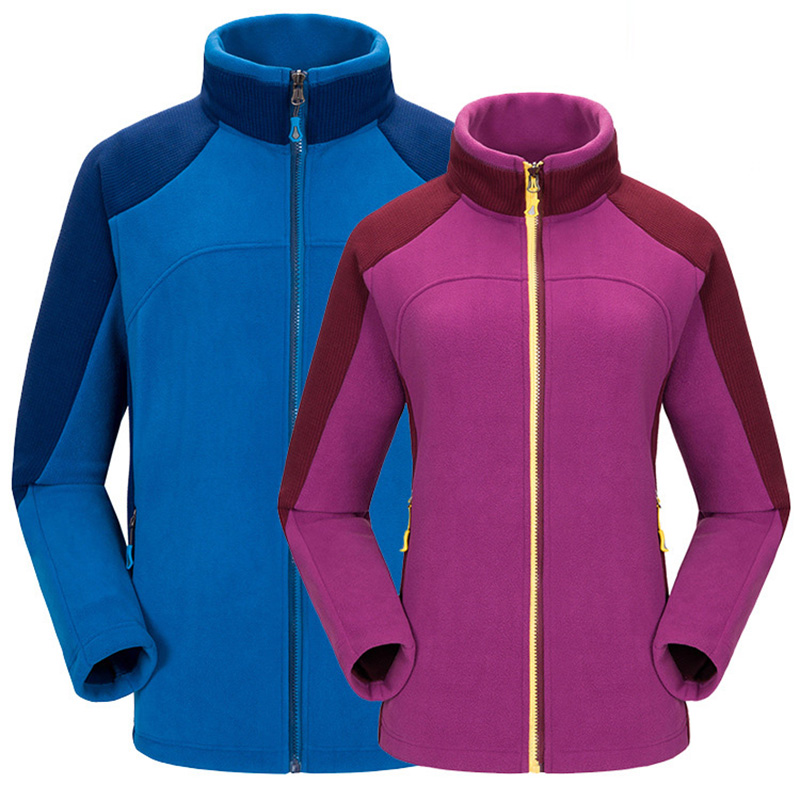 

Men Women' Fleece Jacket Outdoor Sports Camping Hiking Jackets Climbing Tourism Coat Winter Thermal Soft Shell Jacket, Men royal blue