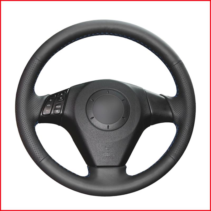 

Hand Sewing Black PU Artificial Leather Car Steering Wheel Covers for 3 Axela 2004-2009 5 6 Atenza MPV