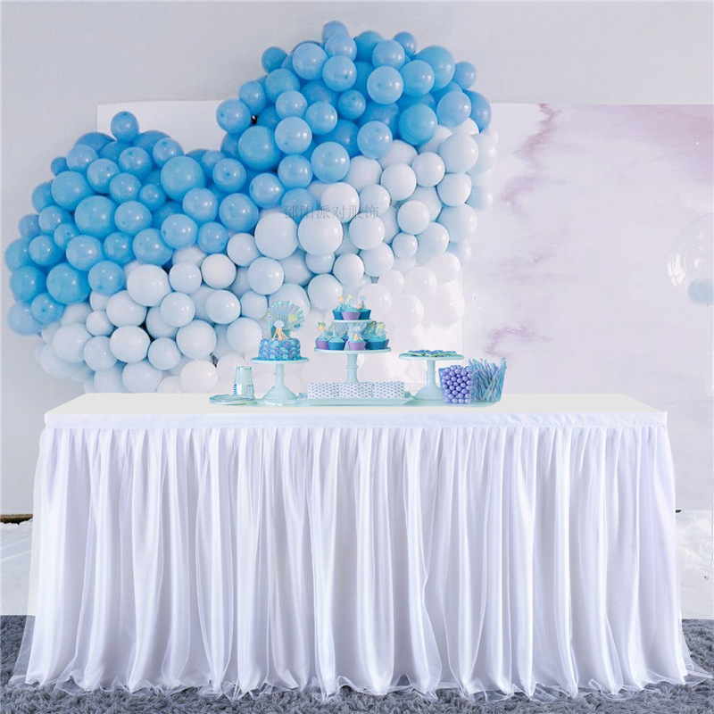 

Table Skirt 6/9/14 FT Tutu For Banquet Wedding Birthday Baby Shower Party Dessert Tableware Home Tablecloth Favor