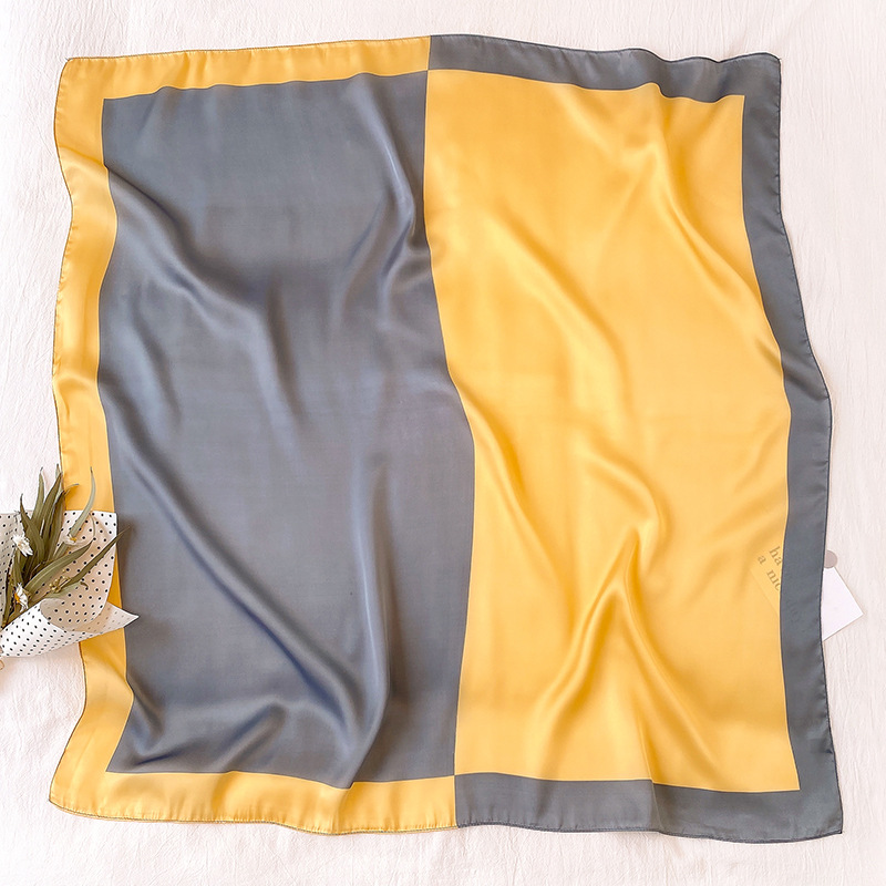 

2020 Silk Female Neck Scarf Square Shawls and Wraps Print Women Hijab Scarves Headband Foulard Neckerchief Bandana