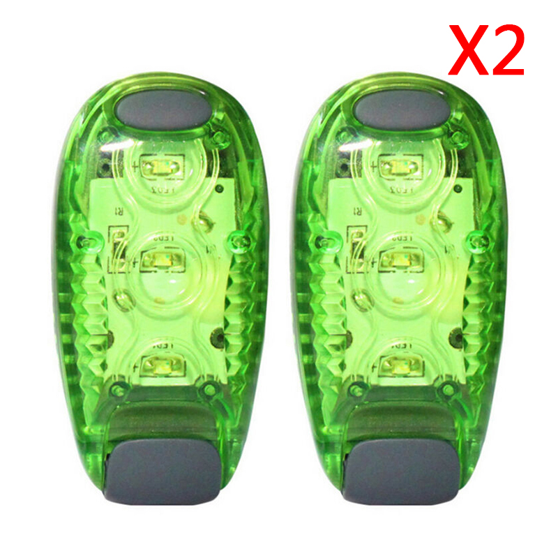 

2x 3 LED Light Clip-on Hiking Bike Cycling Taillight Jogging Safety Warning Lamp