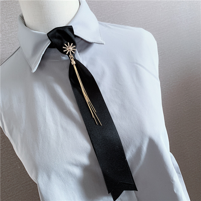 

New Man's Ladies Tie Korean Lazy Small Tie Stewardess Uniform Accessories Gifts Trendy Shirt Stripe Bow